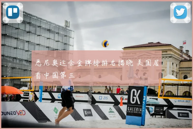 悉尼奥运会金牌榜排名揭晓 美国居首中国第三